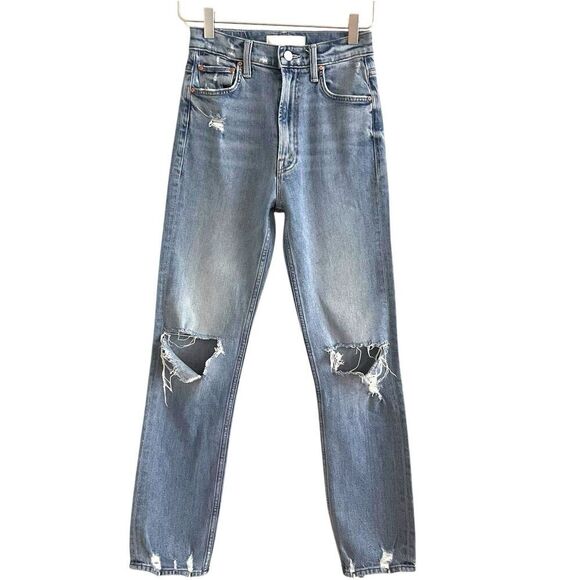 Mother Superior High Waisted Rider Skimp Jeans 25 Straight The Confession Wash - Picture 3 of 16